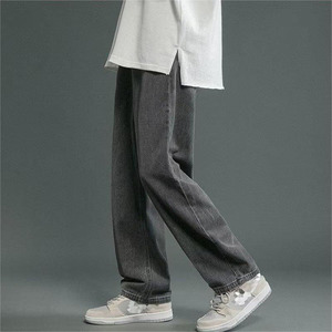 กางเกงยีนส์ขายาวสำหรับผู้ชายผ้าคอตตอนแบบผูกเชือกทรงหลวมทันสมัยฤดูร้อน - Product Image 2