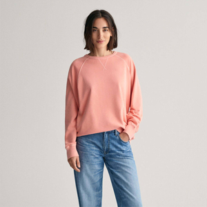 Sudadera Rosa para Mujer, Cuello Redondo, Estilo Casual, Holgada, Manga Larga, Suave, de Felpa, Básica, Cómoda para el Día a Día, Informal, para Estar en Casa - Product Image 1