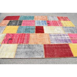 Alfombra turca Vintage moderna de 6 pies X 9,6 pies, Alfombra de tejido plano Beige, Material de lana con respaldo de látex para decoraciones de sala de estar - Product Image 4