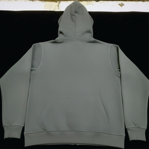 Sudadera Personalizada de Felpa Francesa de 500 Gsm, Estilo Urbano, Holgada, con Efecto Desgastado, Parche Bordado en 3D, Lavado Ácido Decolorado al Sol, Cierre de Cremallera, Tejido Grueso - Product Image 3