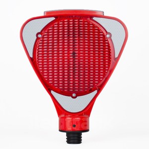 Feux de signalisation routière triangulaires solaires rouges clignotants (ABS/PC) - Product Image 6