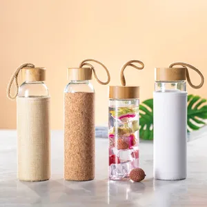Narpok Sustainable Glass Water Bottle Eco-Friendly <b>Drinkware</b> - Product Image 3