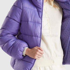 Chaqueta acolchada transpirable a prueba de viento ecológica para mujer, forro de algodón de Color personalizado, ropa de moda de último diseño 2025 - Product Image 6