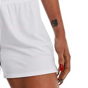 Pantalones cortos deportivos de mujer bóxer clásico de lino y algodón cómodos sueltos con bolsillos azules informales de verano con logotipo personalizado - Product Image 5