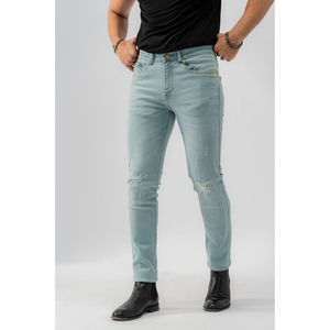 Pantalones Vaqueros Casuales Ajustados y Rectos de Diseño Personalizado de Moda, Transpirables, 100% Algodón, Ligeros, de Alta Calidad, a Bajo Precio - Product Image 1