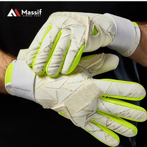 Gants de gardien de but professionnels en PU bleu, confortables, unisexes, avec protection des doigts et du pouce, personnalisables - Product Image 2