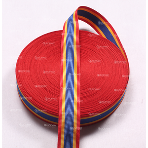 Ruban de médaille gros-grain rayé vintage de 90mm de large pour chapellerie et chapeau faisant du ruban de médaille de cérémonie - Product Image 3