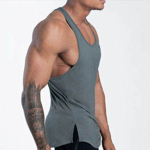 Vêtements de gym sans manches personnalisés pour hommes Débardeur de musculation Débardeur respirant tricoté Stringers Imprimé - Product Image 2