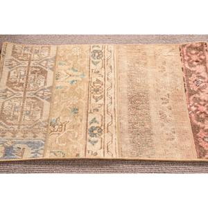 Turkish Vintage Rug, 2.1x2.8 ft Rug, Brown <b>Yellow</b> Ikat Rug - Product Image 4