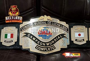 CMLL World Heavyweight Championship Ceinture fabriquée en zinc 2mm 4mm Taille adulte - Product Image 3