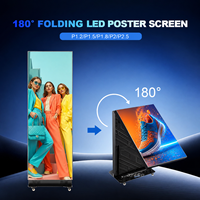 Pantalla LED Publicitaria Ultra Delgada P2.5 de 640*1920 mm, Pantalla LED Plegable Portátil de Alta Definición para Gimnasios y Deportes
