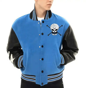 Customizable Men's High Street Baseball Varsity <b>Jackets</b> College Letterman Bomber Embroidered Chenille <b>Patches</b> Plus Size Casual - Product Image 2