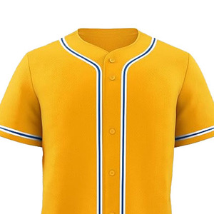 Camiseta de béisbol en blanco barata personalizada, camiseta de béisbol con logotipo bordado sublimado de diseño negro - Product Image 2