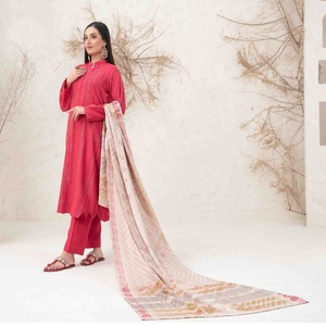 Colección de césped pakistaní-Vestido de fiesta Hermoso y elegante Ropa informal Pakistán e indio Vestido de Panjabi de césped de 3 piezas para mujer - Product Image 6