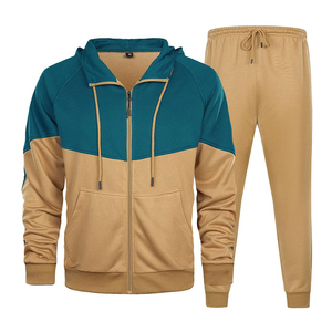 Conjunto Deportivo de Algodón 100%, Diseño Atlético, Ligero, con Capucha, para Invierno, Ropa Casual de Secado Rápido, con Cierre para el Gimnasio y Entrenamiento - Product Image 1