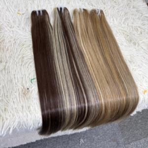 100% Extensions de cheveux humains bruts vietnamiens Genius Weft Hair Bundle in Natural Straight Piano Color Toutes les tailles - Product Image 5