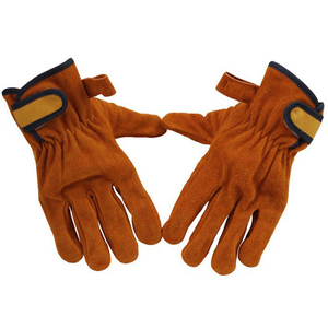 Guantes de trabajo de cuero de vaca, protección de seguridad de soldadura para deportes de jardín y motocicleta, guantes resistentes al desgaste deportivos - Product Image 2