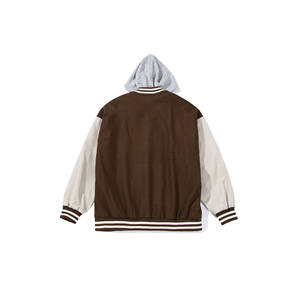 Chaquetas de béisbol de lana con estilo más vendidas para hombres Varsity Winter Wear con capucha extraíble y cuello alto - Product Image 2