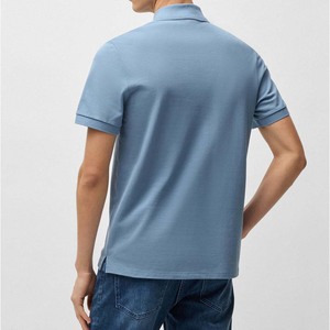 เสื้อเชิ้ตผู้ชายทรงปกติ ผ้าเจอร์ซีย์ใยไผ่ 100% ระบายอากาศได้ดี แขนสั้น สีพื้น - Product Image 3