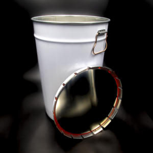 ถังทรงกรวยเหล็กเคลือบคุณภาพดีที่สุด เส้นผ่านศูนย์กลาง 305 มม. ปรับแต่งได้ พร้อมฝาแบบมีหูจับหรือฝาแบบมีห่วงล็อค ความจุรวม 30 และ 32 ลิตร - Product Image 2