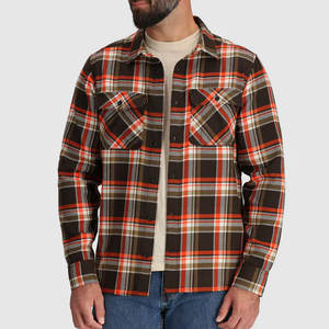 Chemise en flanelle pour homme Dixxon personnalisée en gros, 100% coton, doublée matelassée, boutons en laiton brossé, chemise en flanelle décontractée - Product Image 5