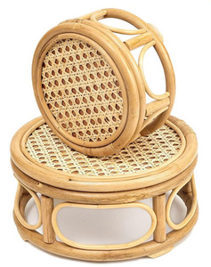 Ensemble de paniers de rangement multifonctionnels en rotin vintage, écologiques, pour la décoration de la maison, prix de gros, pour porte-plantes - Product Image 1