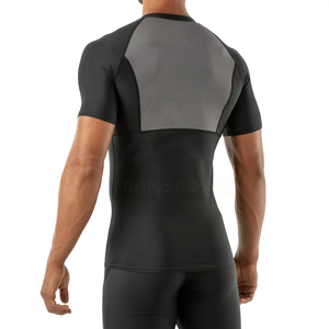 <b>Men</b> Gym <b>Compression</b> <b>Shirts</b> Solid Color Simple Plain <b>Men</b> <b>Compression</b> Short Sleeve <b>Shirts</b> <b>for</b> Sale - Product Image 3