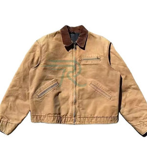 Razorts International Men's Corduroy Jacket Polyester Cotton Solid Casual Spring <b>Work</b> Coat Button Front Oem Service - Product Image 1