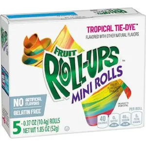 Hot sale Fruit Roll-Ups Strawberry and Tropical Tie-Dye (72 ct) at cheap price