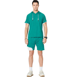 Conjunto de traje informal para hombre, primavera y otoño, nueva Sudadera con capucha, ropa deportiva informal, pantalones cortos, conjunto de dos piezas con capucha - Product Image 1