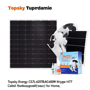 แผงโซลาร์เซลล์โมโนคริสตัลไลน์แบบฮาล์ฟเซลล์ N-Type HJT รุ่น CS7L-625TB-AG 600W ของ Topsky Energy สำหรับใช้ในบ้าน - Product Image 2