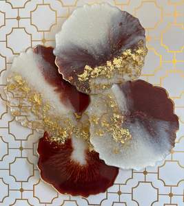 Beautiful Handmade 5mm Thick Resin <b>coaster</b> Set for Home Decoration Crafted Durable <b>Heat</b> Resistant Material Suitable for Gifting - Product Image 2