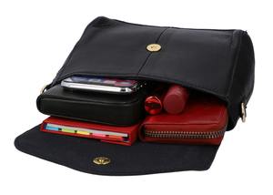 <b>Small</b> Black Genuine Leather Satchel <b>Bag</b> <b>Women</b> Vintage Top Handle <b>Crossbody</b> Purse Mini Shoulder Handbag Cute Flap Messenger - Product Image 3