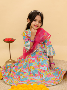 Nueva colección Festival Kids Ready-to-Wear Lehenga Choli Set Indian a precio mayorista - Product Image 3