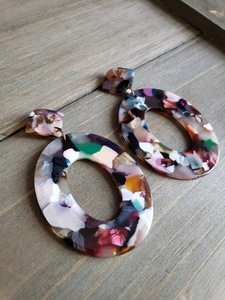 Pendientes de Resina Bordados a Mano, Joyería de Moda de Acero Inoxidable para Mujeres y Niñas, Estilo Clásico para Bodas, Alta Calidad - Product Image 2