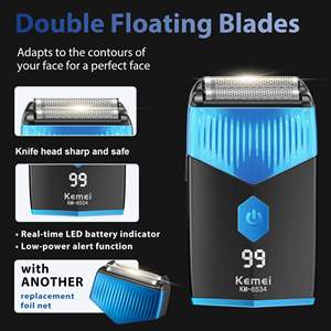 Tondeuse à cheveux pour hommes, ensemble de tondeuses, étanche, alimentation USB, rasoir électrique IPX7 avec écran LCD pour la coupe de cheveux, le toilettage et la coupe des poils du nez - Product Image 5