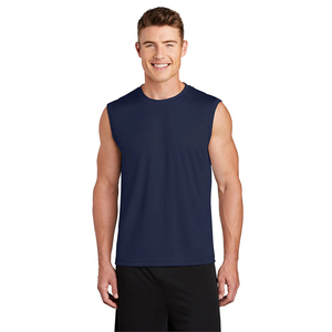 Camiseta sin Mangas Azul Marino de Grado Profesional para Hombre, Ligera y Transpirable, la Mejor Camiseta Deportiva para Gimnasio, Deportes y Uso al Aire Libre - Product Image 1