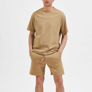 Ensemble de survêtement 2 pièces pour homme grande taille, décontracté, été, à séchage rapide, respirant, en coton, avec short et t-shirt à manches courtes, vente en gros - Product Image 3