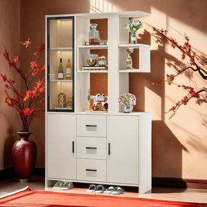 Étagères de rangement pour entrée avec panneaux en bois stratifié, étagères ouvertes sur mesure, pour projets de construction et fournitures en gros - Product Image 2