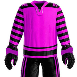 Uniforme de Hockey sobre Hielo de Manga Larga, Nombre del Equipo y Logotipo Personalizados, 100% Poliéster, Transpirable, Secado Rápido, Servicio OEM, Venta Directa de Fábrica - Product Image 4