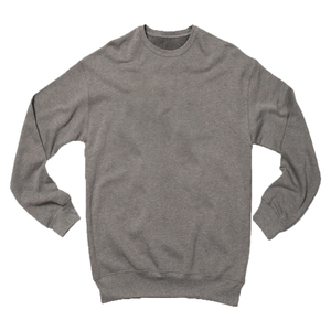 Eco-Friendly Winter Women's Grey Embroidered Fleece Sweatshirt Breathable Windproof 340g Polyester/Cotton Regular Crew Neck Full - Product Image 1