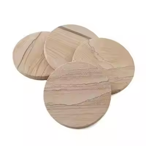 Dessous de verre à thé en bois poli Tasse élégante Dessous de verre en bois fabriqué à la main par l'artisanat en croissant - Product Image 2