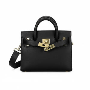 Sac à main de luxe pour femme en cuir véritable résistant à l'eau, sac à bandoulière tendance, fermeture magnétique, bandoulière amovible - Product Image 3