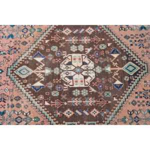 Vintage Turkish Rug, 2.3x3.2 ft Small Rug, <b>Brown</b> Blue Patchwork Rug - Product Image 5