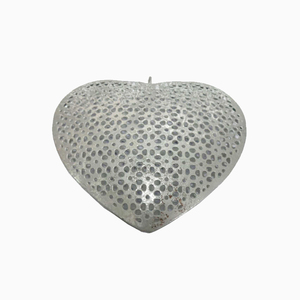 Christmas Decorative Iron Metal <b>Hanging</b> Heart Wall Decorative Silver Foil <b>Ornament</b> for Home Decoration Handmade - Product Image 1