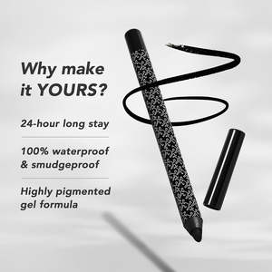 <b>Waterproof</b> Jet Black Chemical Gel Kajal <b>Eyeliner</b> <b>Pencil</b> with Smudgeproof Intensely Pigmented Formula - Product Image 4