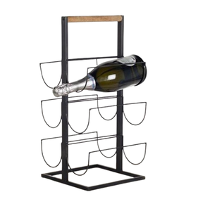 Soporte para botella de vino de Metal de hierro para almacenamiento, diseño único, encimera de Metal de hierro, forma personalizada, estante de vino de Metal para el hogar - Product Image 4