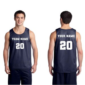 Custom Men's Black Mesh Basketball Jersey With Team Name And Custom Number Sublimated Print Breathable Sleeveless Tank <b>Top</b> - Product Image 4