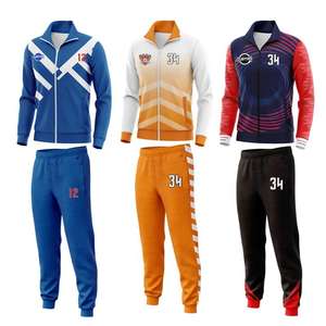 Chándal de poliéster de sublimación personalizado de talla grande 2025, chándales informales para hombre para mujer, chándales con cremallera completa para hombre - Product Image 6