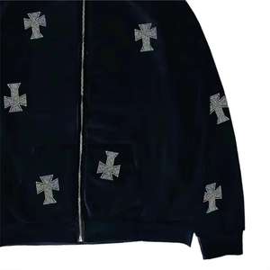 Trajes Deportivos de Alta Calidad con Pedrería para Hombre, Precio al por Mayor, Logotipo Personalizado, Trajes Deportivos para Hombre en Venta, Trajes Deportivos Elegantes con Cierre - Product Image 5